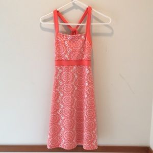 Cute summery orange and white dress
